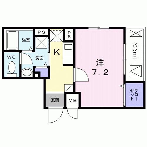 M・T・Kレジデンス(1K/3階)の間取り写真