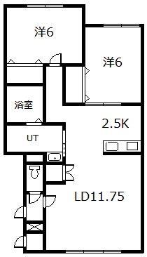 GRACEIII(2LDK/2階)の間取り写真