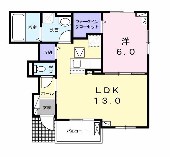 セピアコート(1LDK/1階)の間取り写真