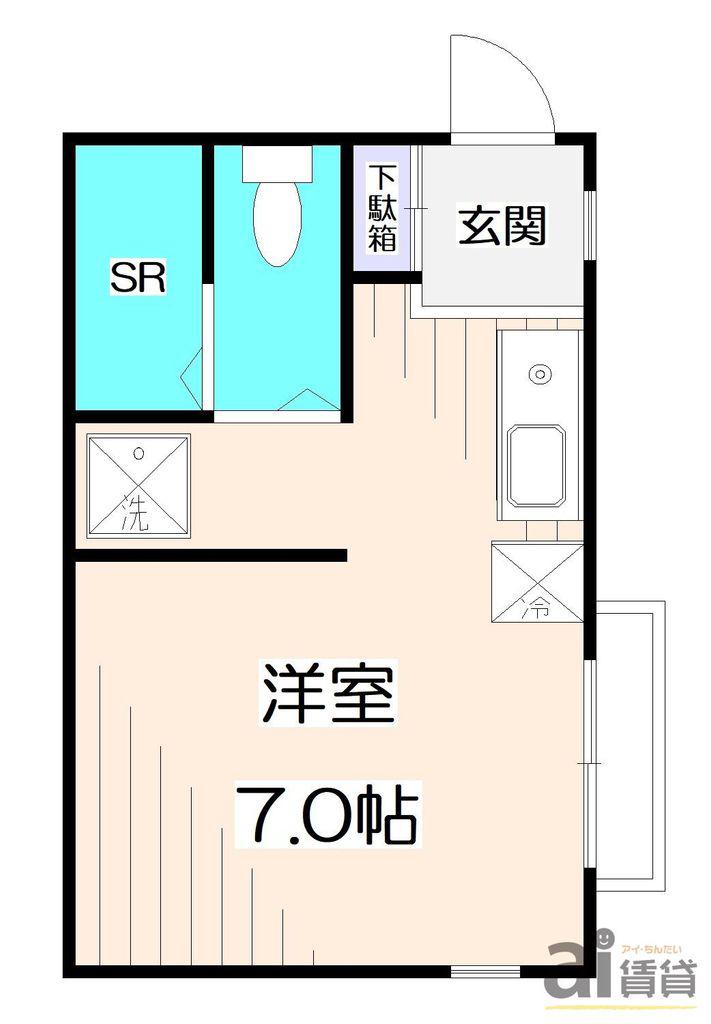 SIESTAVILLA清瀬II(ワンルーム/2階)の間取り写真