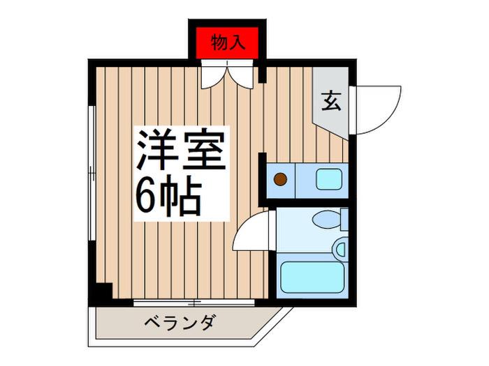 クレスト朝霞(ワンルーム/2階)の間取り写真