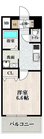 ふぁみゆ新金岡(1K/3階)の間取り写真