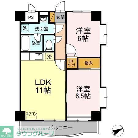 グレイスフルツツイ(2LDK/3階)の間取り写真