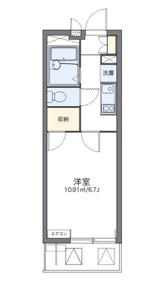 レオパレスシャルマン タナカII(1K/3階)の間取り写真