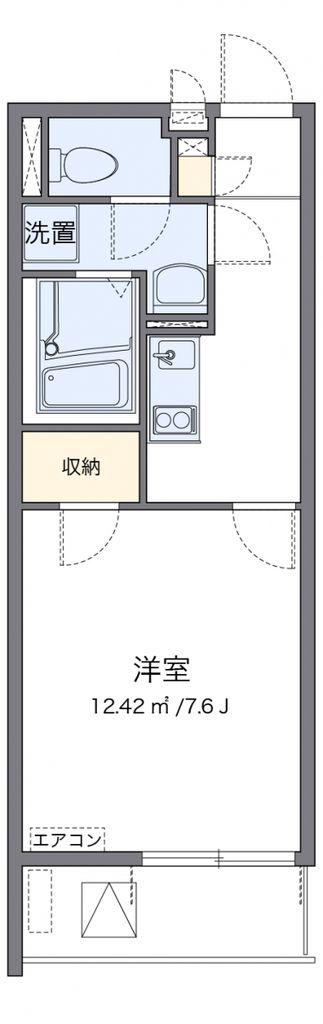 クレイノMOONI(1K/3階)の間取り写真