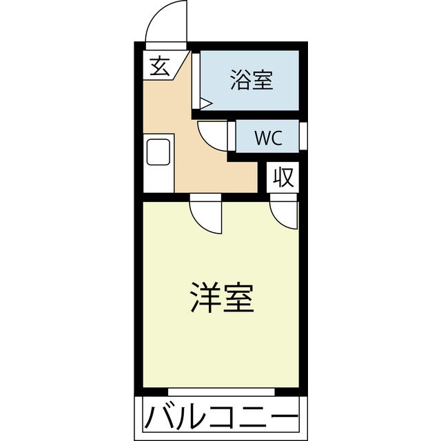 アドバンテージ(1K/3階)の間取り写真