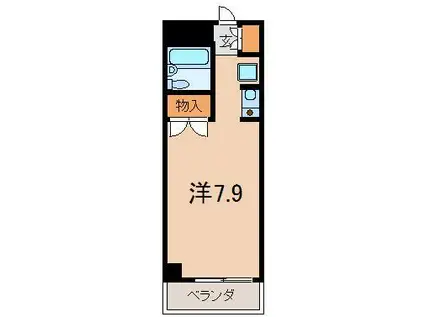 エトワール福島第2(1K/7階)の間取り写真
