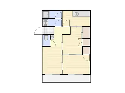 ラ・トゥール屋島百石(3DK/4階)の間取り写真