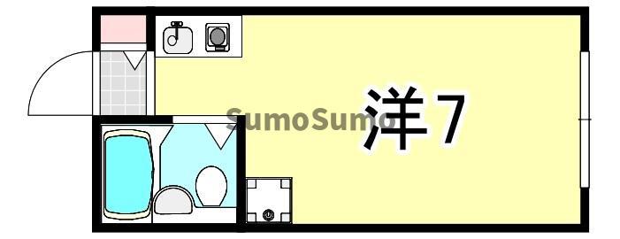 グローバル塚口(ワンルーム/3階)の間取り写真