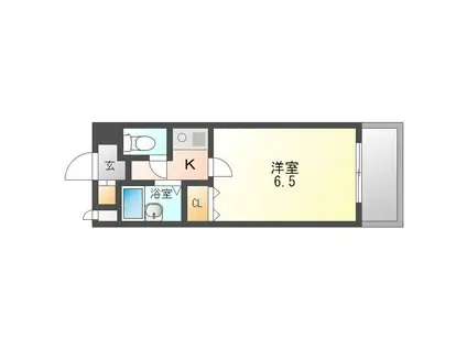 グランメールKAZU(1K/11階)の間取り写真