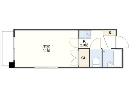 アパルタメントO(1K/5階)の間取り写真