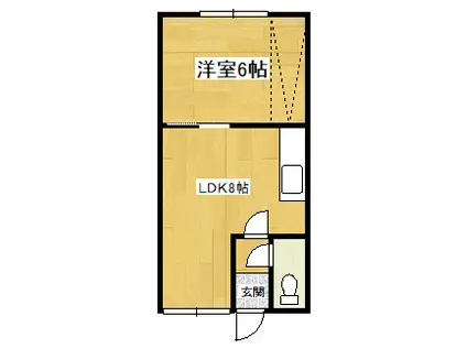 マルエマンション(1DK/1階)の間取り写真