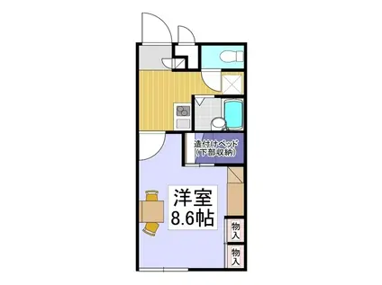 レオパレスちくま(1K/2階)の間取り写真