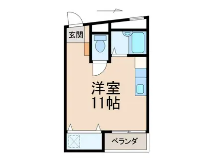 ピュア紀三井寺(ワンルーム/4階)の間取り写真