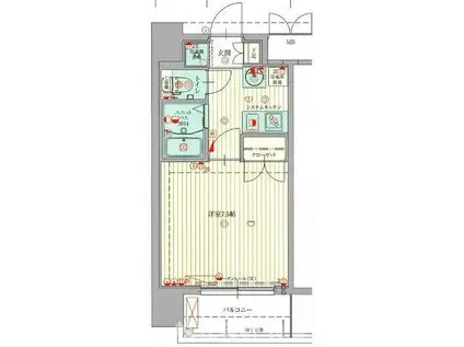 パルティール千種(1K/3階)の間取り写真