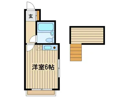 プチTK(ワンルーム/1階)の間取り写真