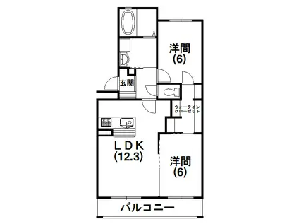 シンフォニー三和ステラ(2LDK/1階)の間取り写真
