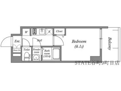 アドバンス大阪リーヴァ(1K/6階)の間取り写真
