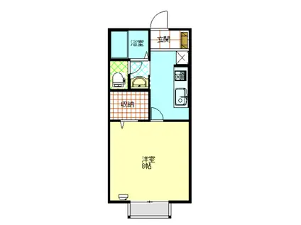 セジュール・ソレーユ(1K/1階)の間取り写真