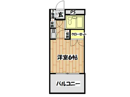 エリゼ本厚木(1K/3階)の間取り写真