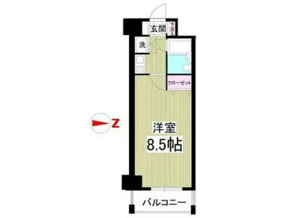 ジェネピア東千葉(1K/2階)の間取り写真