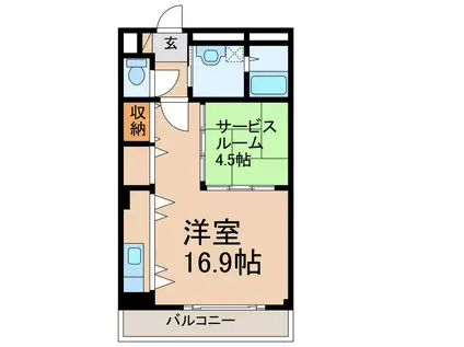 わかやま電鉄貴志川線 日前宮駅 徒歩20分 2階建 築18年(ワンルーム/2階)の間取り写真