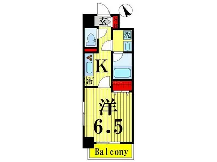 TOILE BLANCHE(1K/4階)の間取り写真