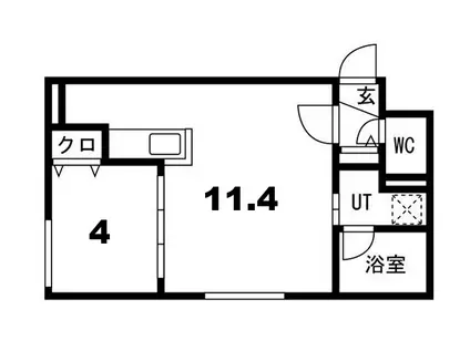 シティプレミア栄通(1LDK/4階)の間取り写真