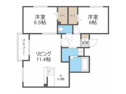 STELLAR GROWTH ステラグロウ(2LDK/4階)の間取り写真