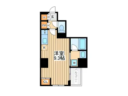 アゼスト川崎大師2(ワンルーム/7階)の間取り写真