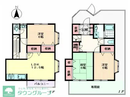 プチ・パレ(3LDK/1階)の間取り写真