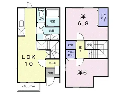 ジョイ・レジデンスII(2LDK/1階)の間取り写真