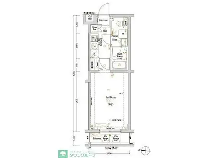 LOG IKEGAMI(1K/1階)の間取り写真