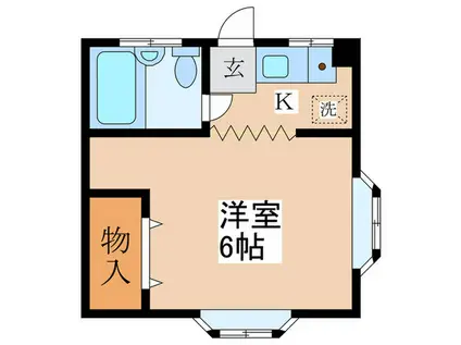 ヴェルメゾンひばりヶ丘(1K/1階)の間取り写真