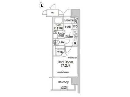 コンフォリア木場親水公園(1K/8階)の間取り写真