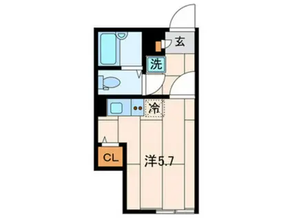 イクシオ トウカイ(ワンルーム/1階)の間取り写真