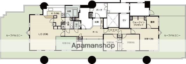 シティタワー大濠(4LDK/15階)の間取り写真