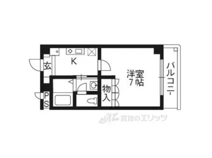 メゾン・ド・ソレイユ(1K/4階)の間取り写真