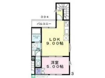 グランステージ西蒲田(1LDK/3階)の間取り写真