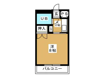 クリーン24(1K/1階)の間取り写真