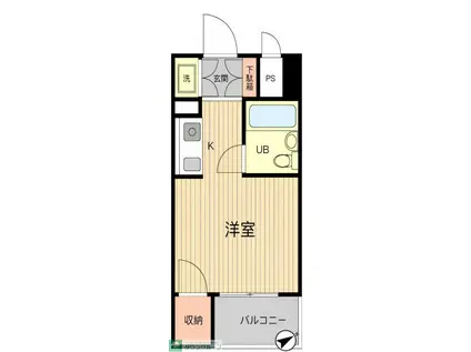 エスカイア東青梅第五(ワンルーム/4階)の間取り写真