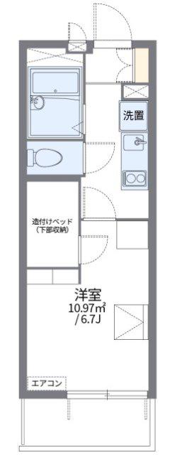 レオパレス加島駅ダイレクトII(1K/1階)の間取り写真