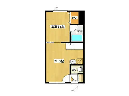 吉野ハイツ5(1DK/1階)の間取り写真