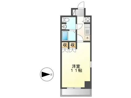 カーサステラ(1K/9階)の間取り写真