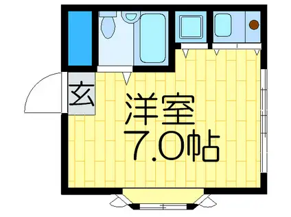 ルーブル小川(ワンルーム/5階)の間取り写真