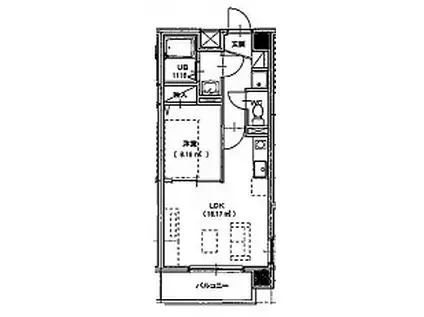 グランコート銀座(1LDK/2階)の間取り写真