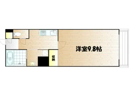 サンステージ大和町(1K/3階)の間取り写真