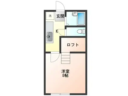 ザ・フューチャーハウス(1K/2階)の間取り写真