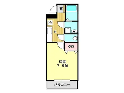 ヴィガラス大手町(1K/5階)の間取り写真