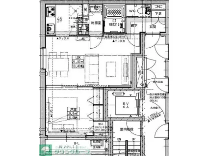 LUORE黒川(1LDK/2階)の間取り写真
